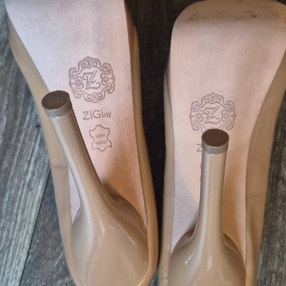 Zigi NY Nude Patent Platform Stilettos, Size 10 (41 EU), Worn Once - Picture 5 of 6